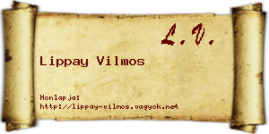 Lippay Vilmos névjegykártya